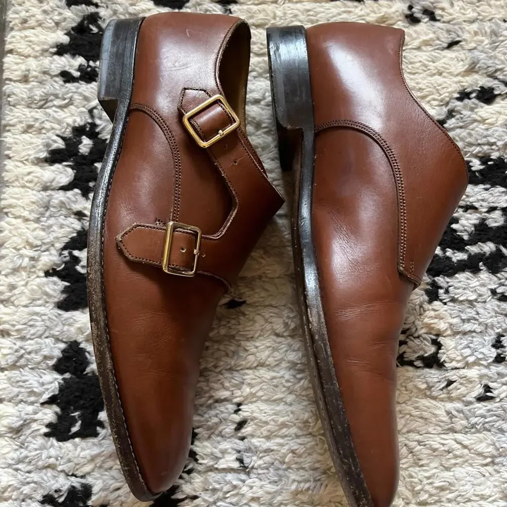 BALLY SWITZERLAND MENS DOUBLE MONK STRAP SHOES 10.5D GOOD CONDITION! RP $795